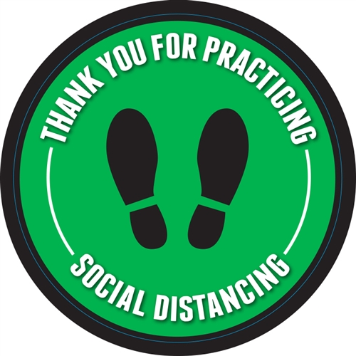 Social Distancing Adhesive Floor Decals - 24" x 24"