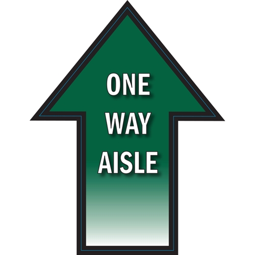 Social Distancing One Way Aisle Traffic Flow Adhesive Floor Decal