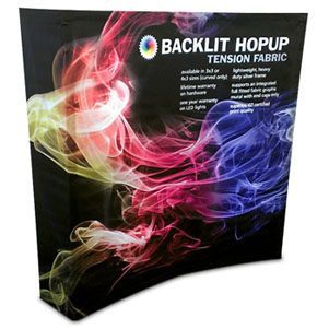 Backlit HopUp 8 ft (3x3) Curved Tension Fabric Display [Replacement Graphics]