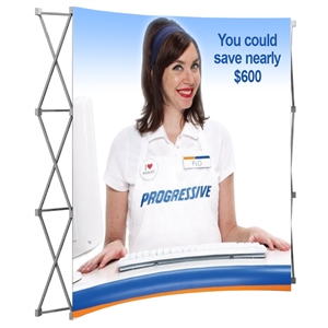 HopUp 8 ft (3x3) Curved Tension Fabric Display