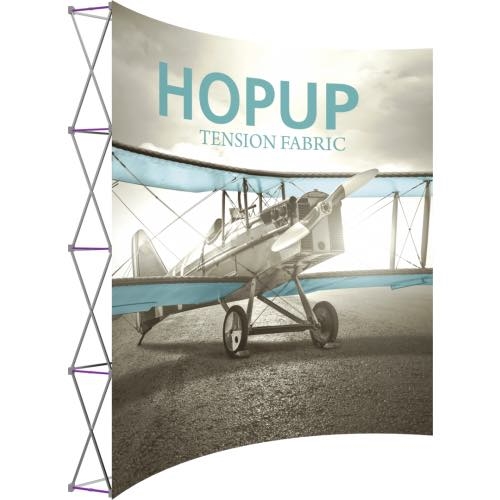 HopUp 10 ft Curved  Extra Tall Tension Fabric Display [Graphic Only]