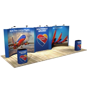 OneFabric 25 ft 3-Piece Trade Show Display With Counters [Kit 2]