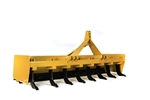 Heavy duty Tractor box scraper with lockable floating tailgate.