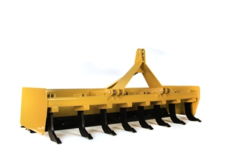 Heavy duty Tractor box scraper with lockable floating tailgate.