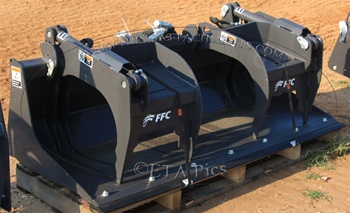 FFC 60" Utility Scrap Grapple Solid Bottom Grapple Bucket