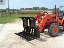 W R Long Open Bottom Grapple OBG-2 for compact tractor loaders