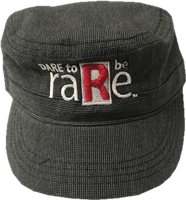 Black Military Hat with Dare to be raRe logo