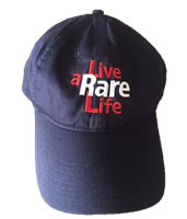 Blue Hat with Live a Rare Life logo