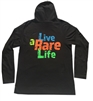 Adult Long Sleeve Hoodie with Live a Rare Life Orange