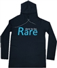 Long Sleeve Light Weight Hoodie with teal dare to be Rare logo