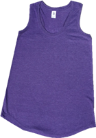 Racerback Tank Top with Live a Rare Life logo - Large - Purple Frost