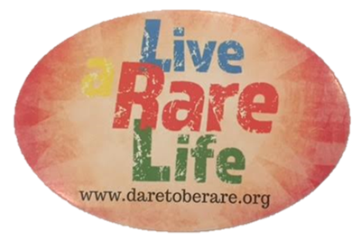 Magnet with Live a Rare Life logo
