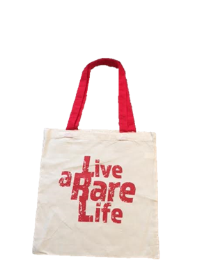 Canvas Tote Bag with Live a Rare Life logo