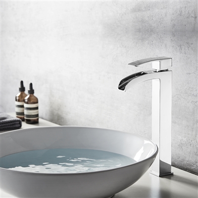 Vinnova Belair Single Lever Vessel Bathroom Faucet Polished Chrome Finish