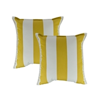 Austin Horn Classics Sunbrella Cabana Citron 20-inch Outdoor Pillow (set of 2)