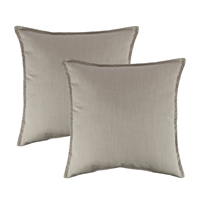 Austin Horn Classics Sunbrella Canvas Flax 20-inch Outdoor Pillow (set of 2)