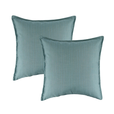 Austin Horn Classics Sunbrella Dupione Celeste 20-inch Outdoor Pillow (set of 2)