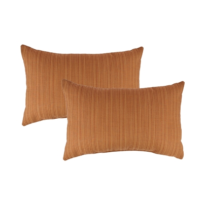 Austin Horn Classics Sunbrella Dupione Nectarine Boudoir Outdoor Pillow (set of 2)