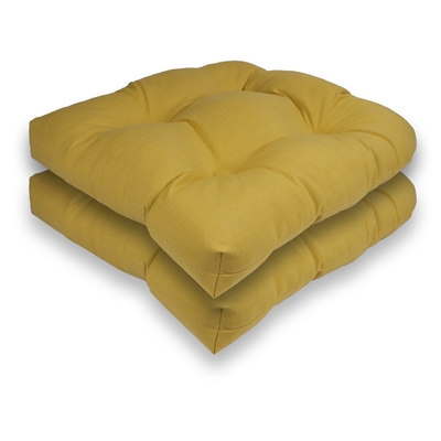 SunbrellaÂ® Spectrum Daffodil Reversible Seat Cushion (set of 2) by Austin Horn Classics