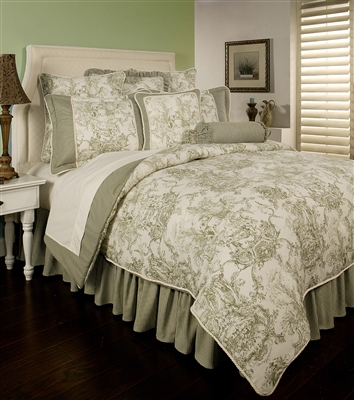 Sherry Kline Country Toile Sage 3-piece Duvet Set