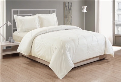 Sherry Kline Contempo Ivory 3-piece Cotton Duvet Set