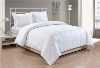 Sherry Kline Contempo White 3-piece Cotton Duvet Set