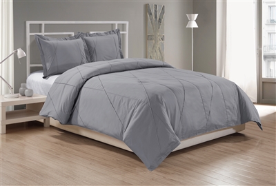 Sherry Kline Contempo Grey 3-piece Cotton Duvet Set