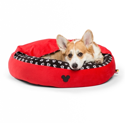 DisneyÂ® Mickey Mouse Cozy Cuddler in Mickey Bobble, RED, MEDIUM, 27"x27" (Dog Bed / Cat Bed)