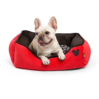 DisneyÂ® Mickey Mouse Rectangular Cuddler with Toy Bone, RED, 24"x22"