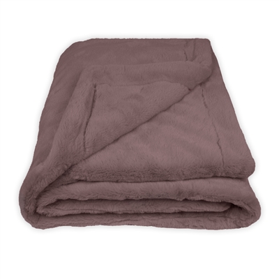 Olivia Quido Dark Mauve/Burgundy Faux Fur 50x60 Throw Blanket