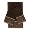 Sherry Kline Inspire Brown 3-piece Embellished Towel Set