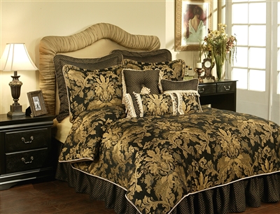 Austin Horn Classics Lismore Black 3-piece Luxury Comforter Set