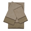 Sherry Kline Luxuriant Taupe 3-piece Embellished Towel Set