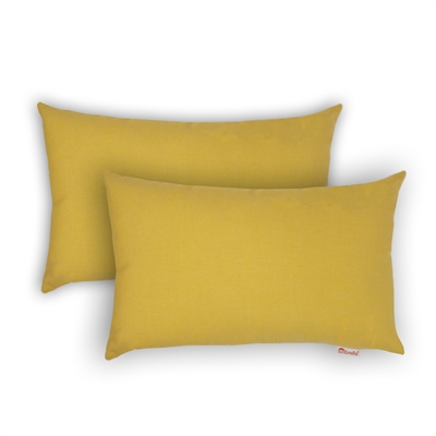 Olivia Quido Sunbrella Spectrum Daffodil Boudoir Outdoor Pillow 2-pack