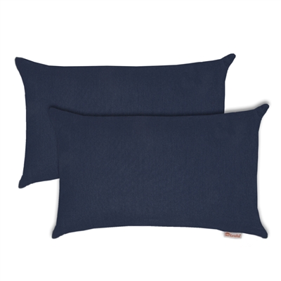 Olivia Quido Sunbrella Spectrum Indigo Boudoir Outdoor Pillow 2-pack