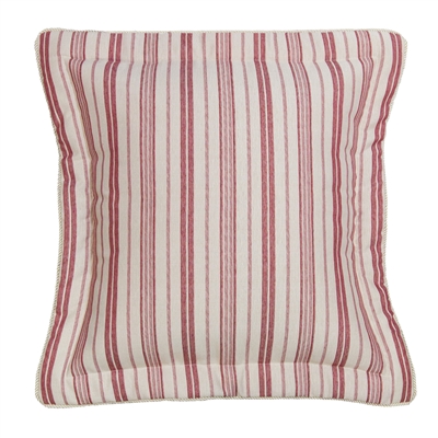 Olivia Quido Cosmopolitan Toile Red Stripe Euro Sham