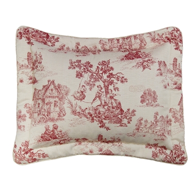 Olivia Quido Cosmopolitan Toile Red Shams (Pair)