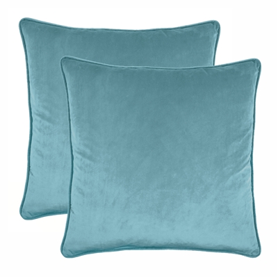Olivia Quido Atlantic Blue 22-inch Velvet Pillow - 2pk