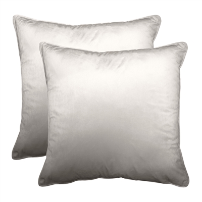 Olivia Quido Ivory 22-inch Velvet Pillow - 2pk
