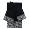 Sherry Kline Oreville Black 3-piece Embellished Towel Set