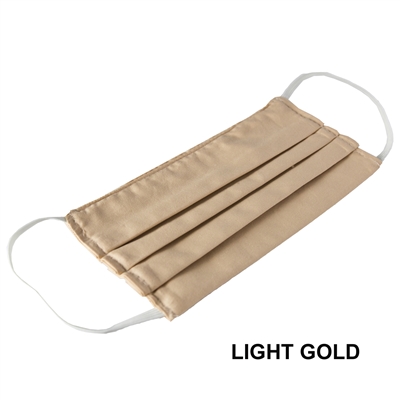 Washable Cotton Face Covering (Earloop) - LIGHT GOLD (Pack of 3)