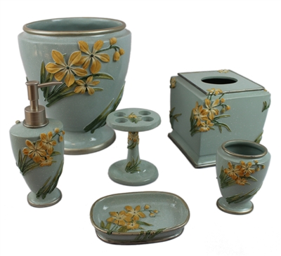 Sherry Kline Villa Flora Bath Accessory 6-piece Set