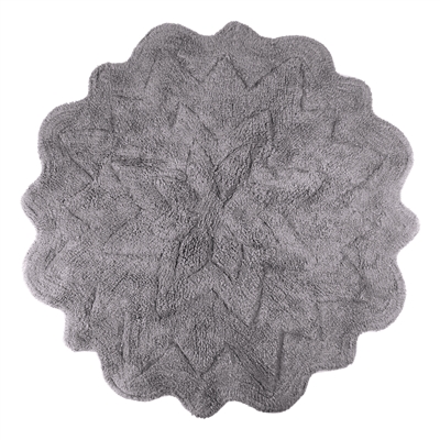 Sherry Kline Tufted Petals Grey 32-inch Bath Rug