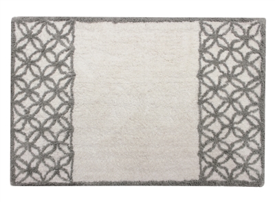 Sherry Kline Fresh Lattice Design Cotton 21 x 34 Bath Rug