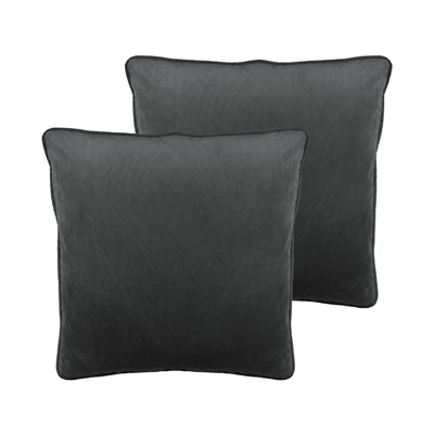 Sherry Kline Richmond Velvet Dark Gray 20-inch Pillow (set of 2)