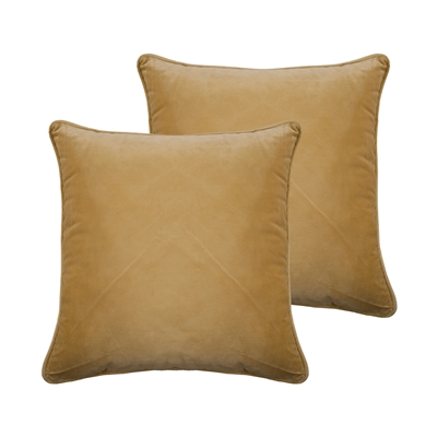 Sherry Kline Richmond Velvet Gold 20-inch Pillow (set of 2)