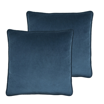 Sherry Kline Richmond Velvet Dark Blue 20-inch Pillow (set of 2)