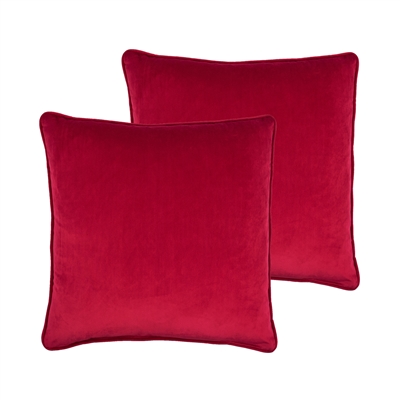 Sherry Kline Richmond Velvet Red 20-inch Pillow (set of 2)