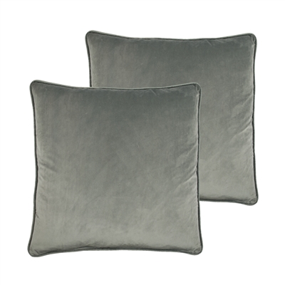 Sherry Kline Richmond Velvet Light Gray 20-inch Pillow (set of 2)