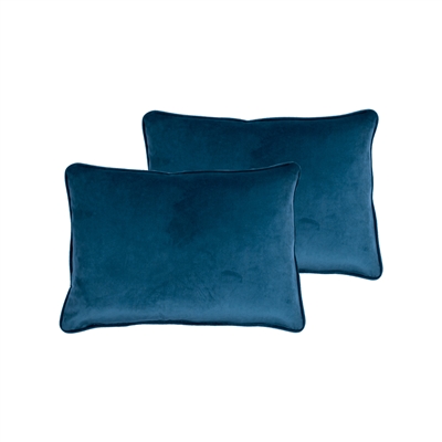 Sherry Kline Richmond Velvet Dark Blue Boudoir Pillow (set of 2)